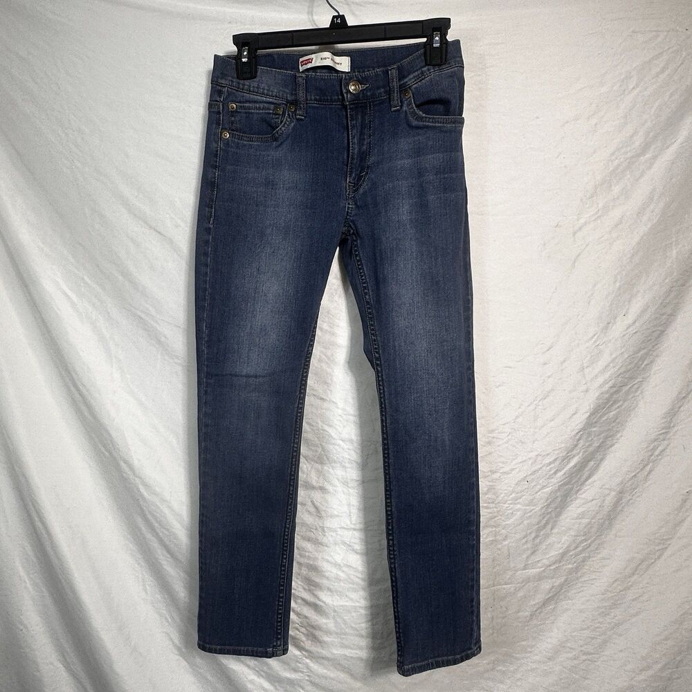 Levi's Jeans Boy's Size 14 Reg 510 Skinny Fit Stretch Medium Washed Blue Denim